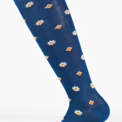 Fashion Sock Patterned Geometric Light Blue Background