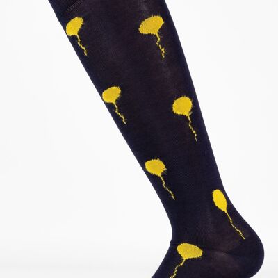 Black And Yellow Balloons Patterned Fashion Stocking