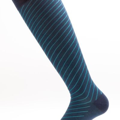 Blue And Light Blue Diagonal Line Fantasy Fashion Sock