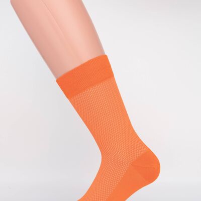 Chaussettes mode en maille orange