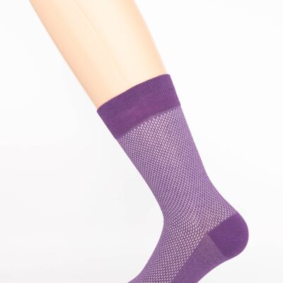 Calcetín de moda de redecilla violeta