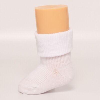 Neugeborene Socke mit weißer Sanitärmanschette