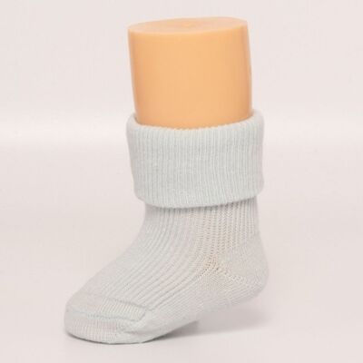 Baby Sock With Light Blue Sanitary Cuff