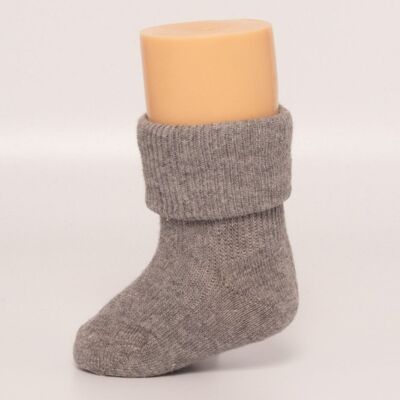 Newborn Sock With Gray Sanitary Cuff