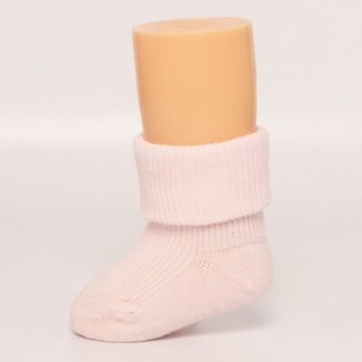 Newborn Sock With Pink Sanitary Cuff