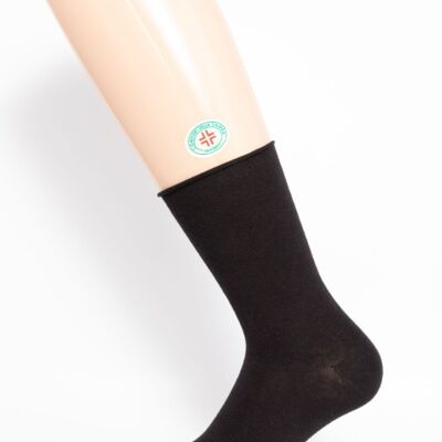 Laser Cut Sanitary Black Sock