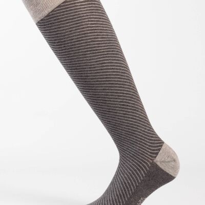 Men's Sock With Gray Diagonal Stripe