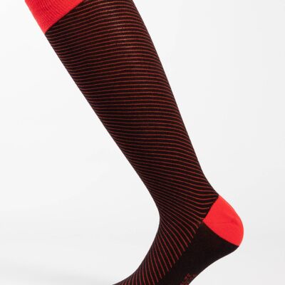 Men's sock with red diagonal line