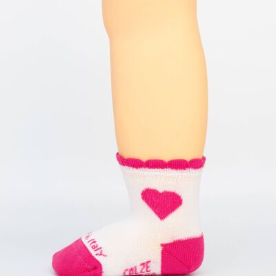Kleines Herz-Baby-Socke