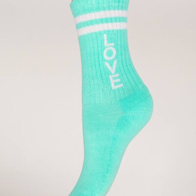 Sport-Socke der Frauen geschriebener Liebes-Tiffany-Hintergrund