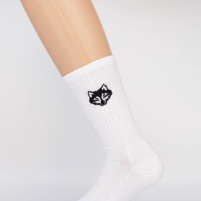 Wolf Man Sport Sock White Background