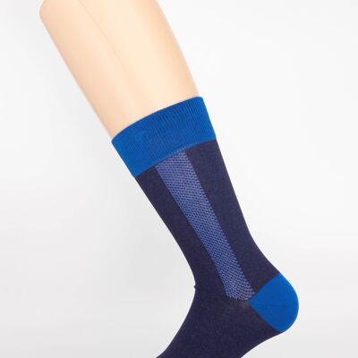 Blue Men's Socks With Greek Stripe