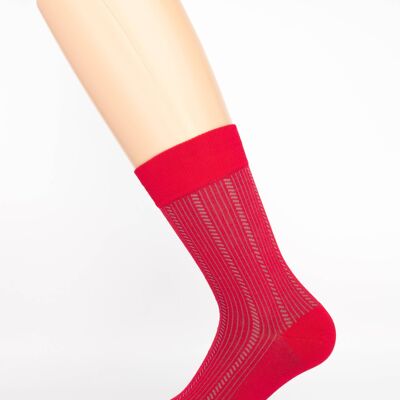 Greek Rib Men's Socks Red
