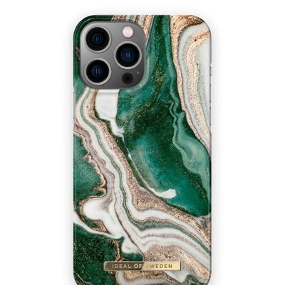 Fashion Case iPhone 14PM Golden Jade Marble