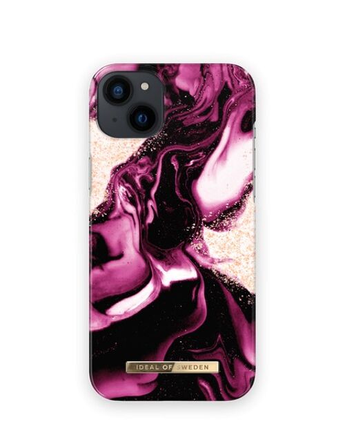 Fashion Case iPhone 14PL Golden Ruby Marble