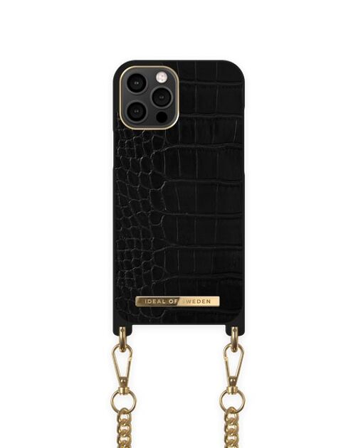 Necklace Case iPhone 12 PRO MAXJet Black Croco