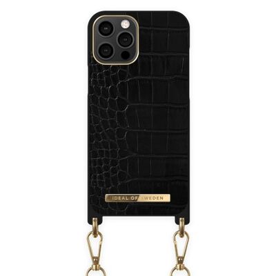 Halskettenhülle iPhone 12 PRO MAXJet Black Croco