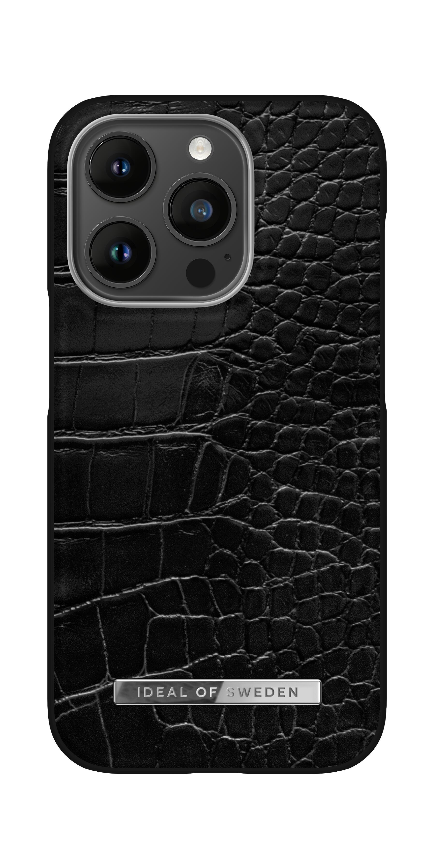 Atelier Case iPhone 14PR Neo Noir Croco Silver