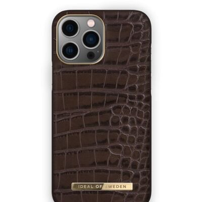 Atelier Case iPhone 14PM Deep Walnut Croco