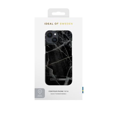 Funda estampada MagSafe para iPhone 13/14 en color negro Thunder