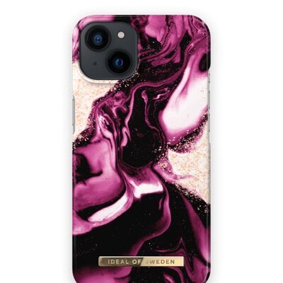 Fashion Case iPhone 13/14 Goldener Rubin Marmor
