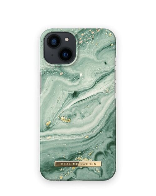 Fashion Case iPhone 13/14 Mint Swirl Marble