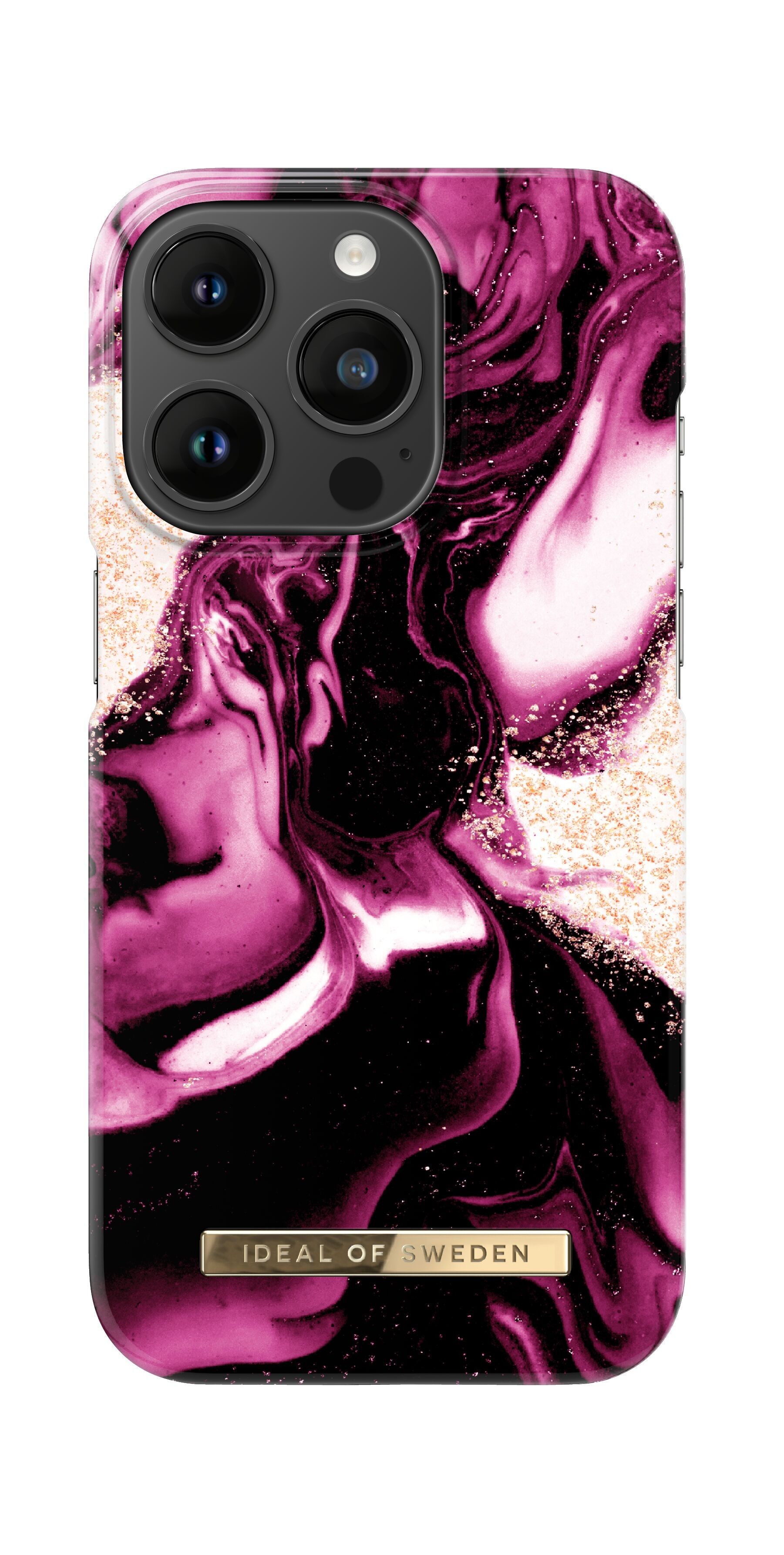 Fashion Case iPhone 14PR Golden Ruby Marble