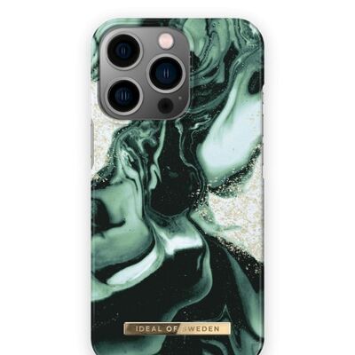 Fashion Case iPhone 14PR Golden Olive Marble