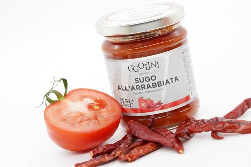 Sugo all'arrabbiata, salsa di pomodoro 180 gr Made in Italy