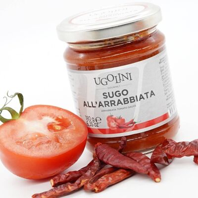 Sugo all'arrabbiata, salsa di pomodoro 180 gr Fabriqué en Italie