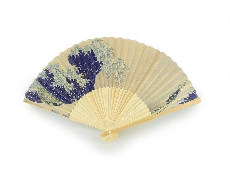 Handfächer, Hokusai, Die große Welle