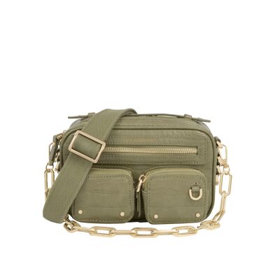 Jona Utility Crossbag Sauge Croco