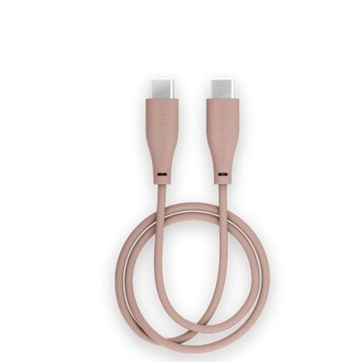 Cavo di ricarica 2m USB C-C- Rosa cipria