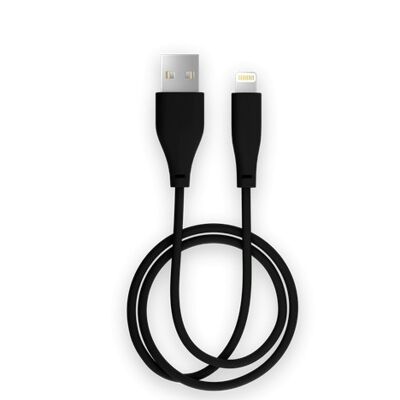 Cable de carga 1m USB A-rayo Negro Carbón