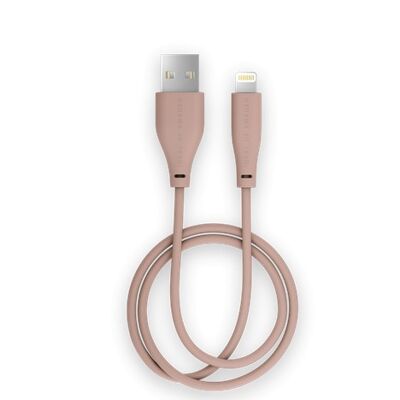 Cable de carga 2m USB A-Lightning Blush Pink