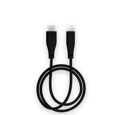 Câble de charge 2m USB C-lightning Charbon Noir