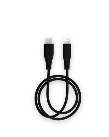 Câble de charge 2m USB C-lightning Charbon Noir
