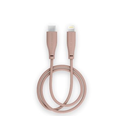 Cable de carga 2m USB C lightning Blush Pink