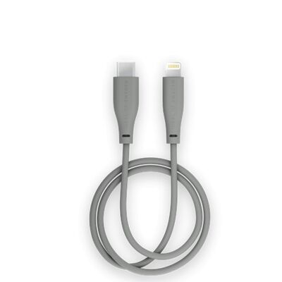 Cavo di ricarica 2m USB C-Lightning grigio cenere