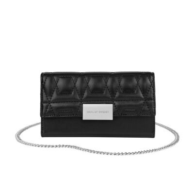 Statement-Clutch iPhone 12 Mini gesteppt schwarz