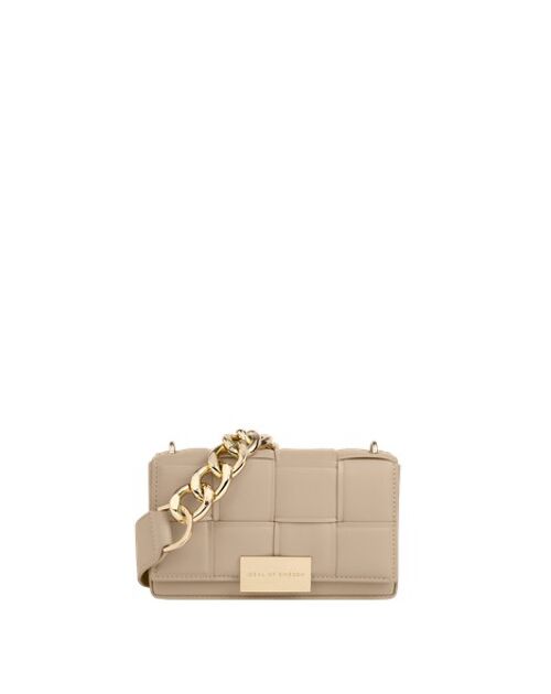 Braided Crossbody Bag Light Camel