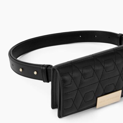Borsa Cecile Multi Chain Trapuntata Oro Nero