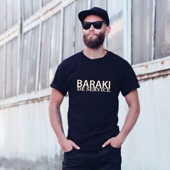 T-shirt homme noir Baraki de service 1