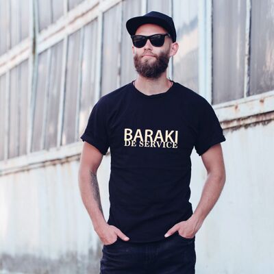 Camiseta negra de hombre Service Baraki