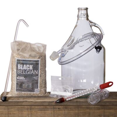 BLACK Belgian Stout Beer - Home Made Beer Kit for 5 liters of homemade beers