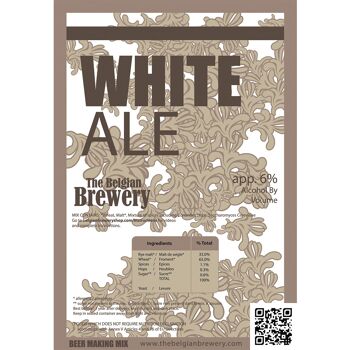 PACK WHITE Ale Kit brassage bière pour 5 litres de Bières BLANCHE & 6 bouteilles 75cl 2