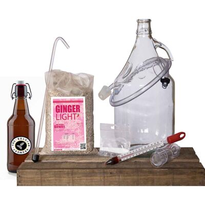 PACK GINGER Light Beer Kit per la preparazione di 5 litri di birre GINGER Light e 15 bottiglie da 33cl