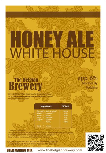 HONEY Ale Beer - Home Made Beer Kit pour 5 litres de bières MIEL Obama’s recipe faite Maison 2