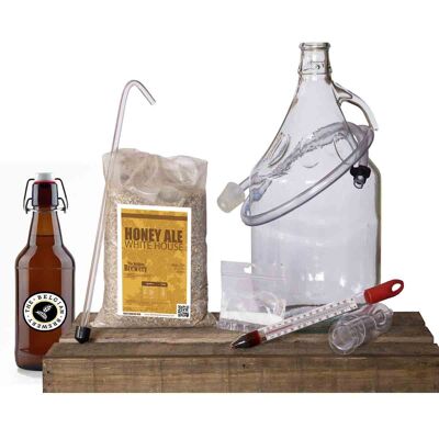 PACK HONEY Ale Kit per la preparazione della birra per 5 litri di HONEY Beers ricetta di Obama e 15 bottiglie da 33cl