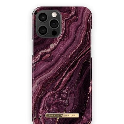 Funda Fashion iPhone 12 PRO MAX Ciruela Dorada